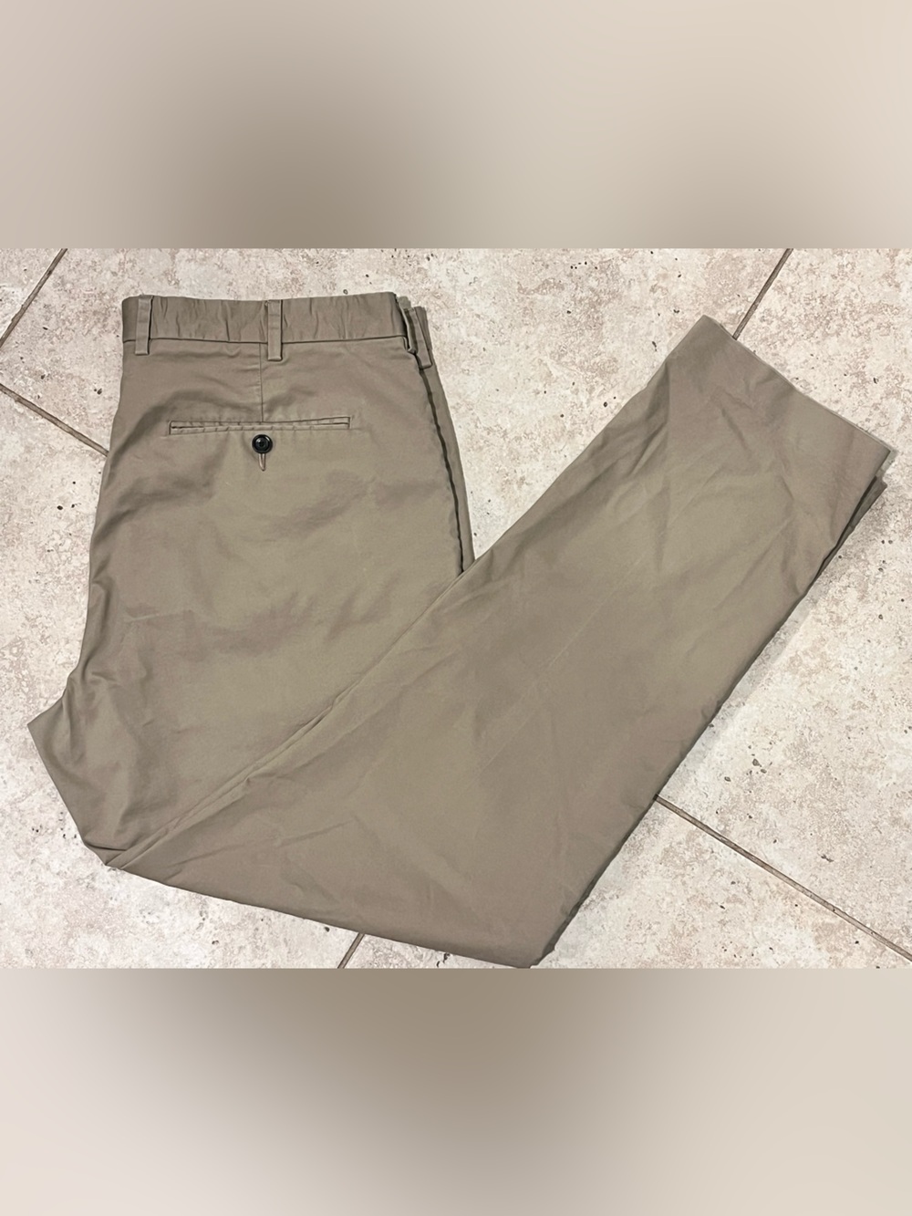 J.Crew Ludlow Slim Dress Suit Flat Front Pants 38x32 Khakis Cotton 3XDRY EUC